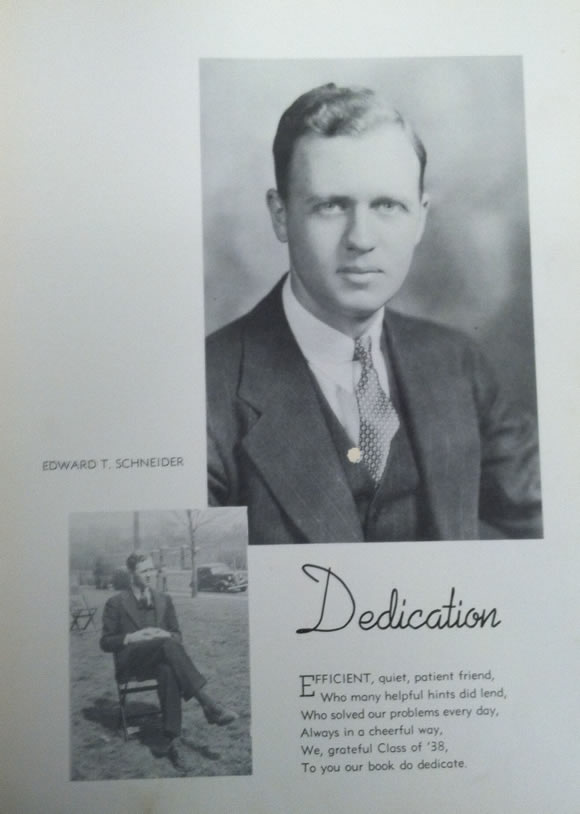 1938 HHS Yearbook pg3 Dedication